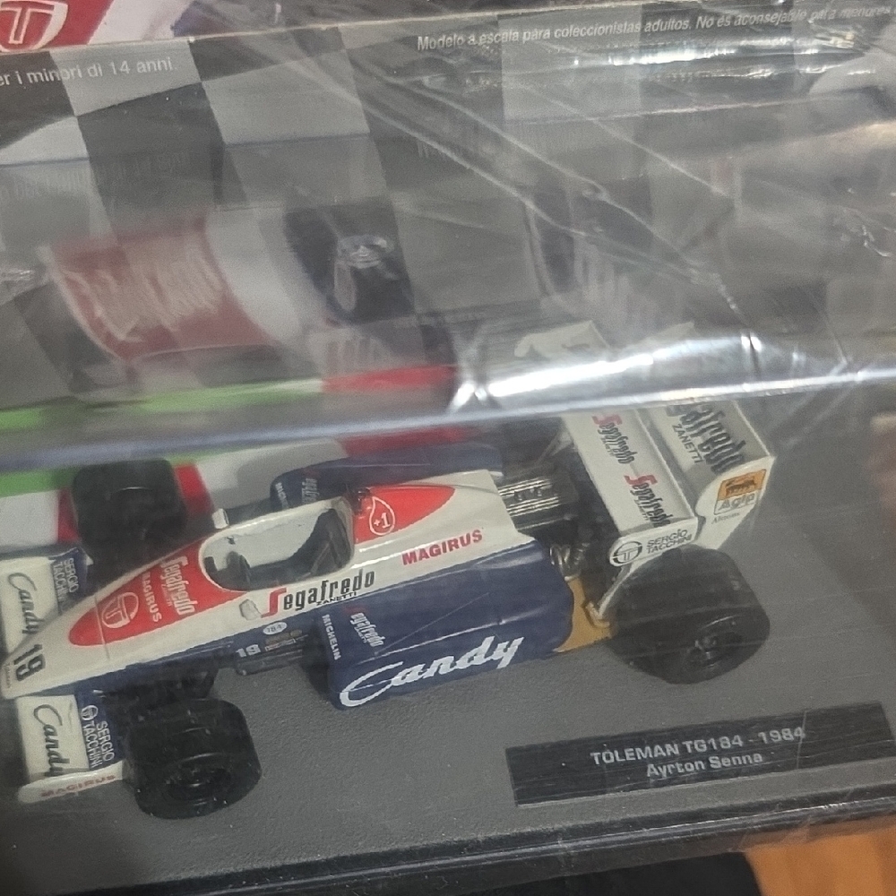 Toleman TG184 Toy Car - Red, Blue, White